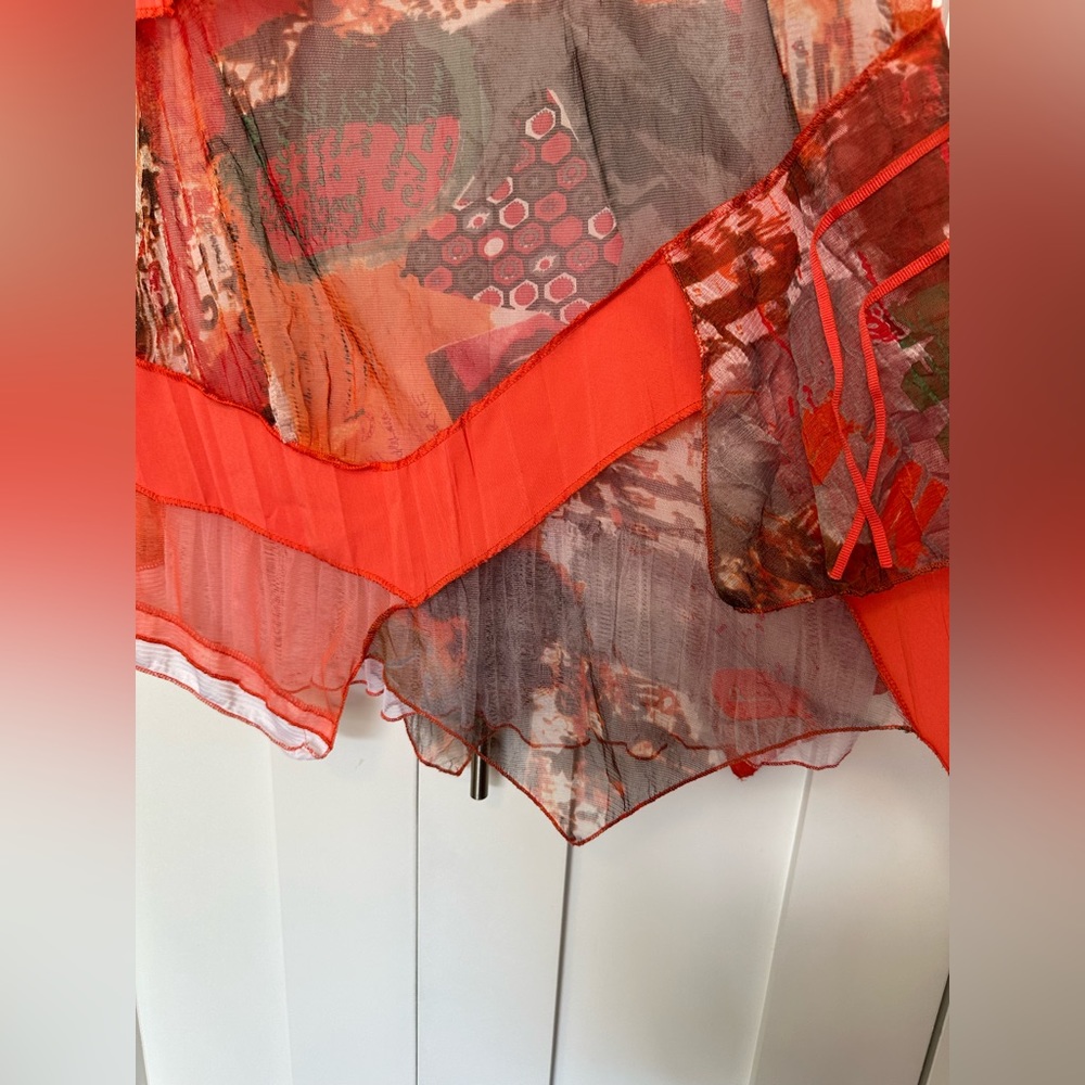 French Designer Y2k Patchwork Summer Mini Dress - image 4